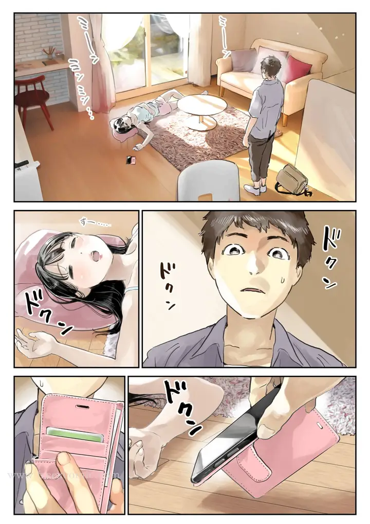漫画《(新)[チョコロ] 彼女のスマホを覗いただけなのに 1-3 [无修正] [转尾巴猫汉化]》第1话第3张图