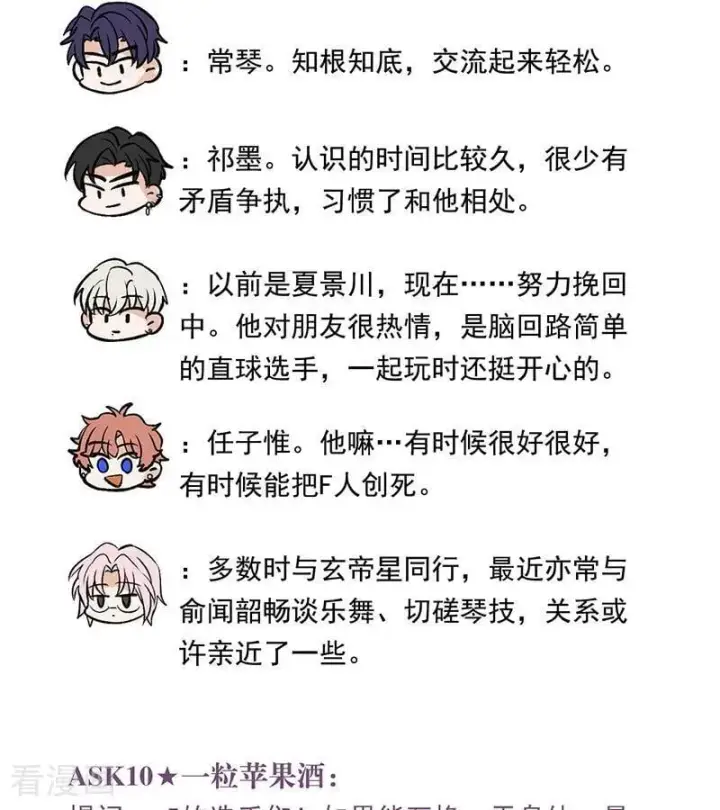 漫画《C位成神3》番外3： 粉丝问答第6张图