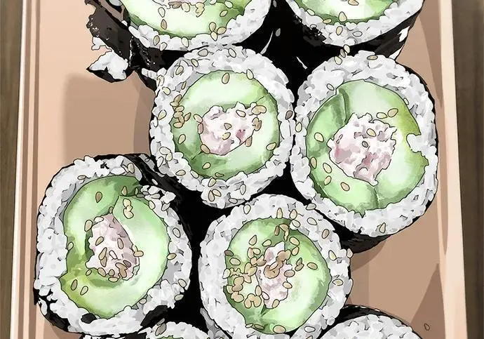 漫画《米虫的一日三餐》第269话 小黄瓜饭卷第67张图