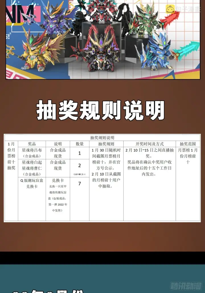 漫画《星甲魂将传》抽奖活动正式公告第5张图